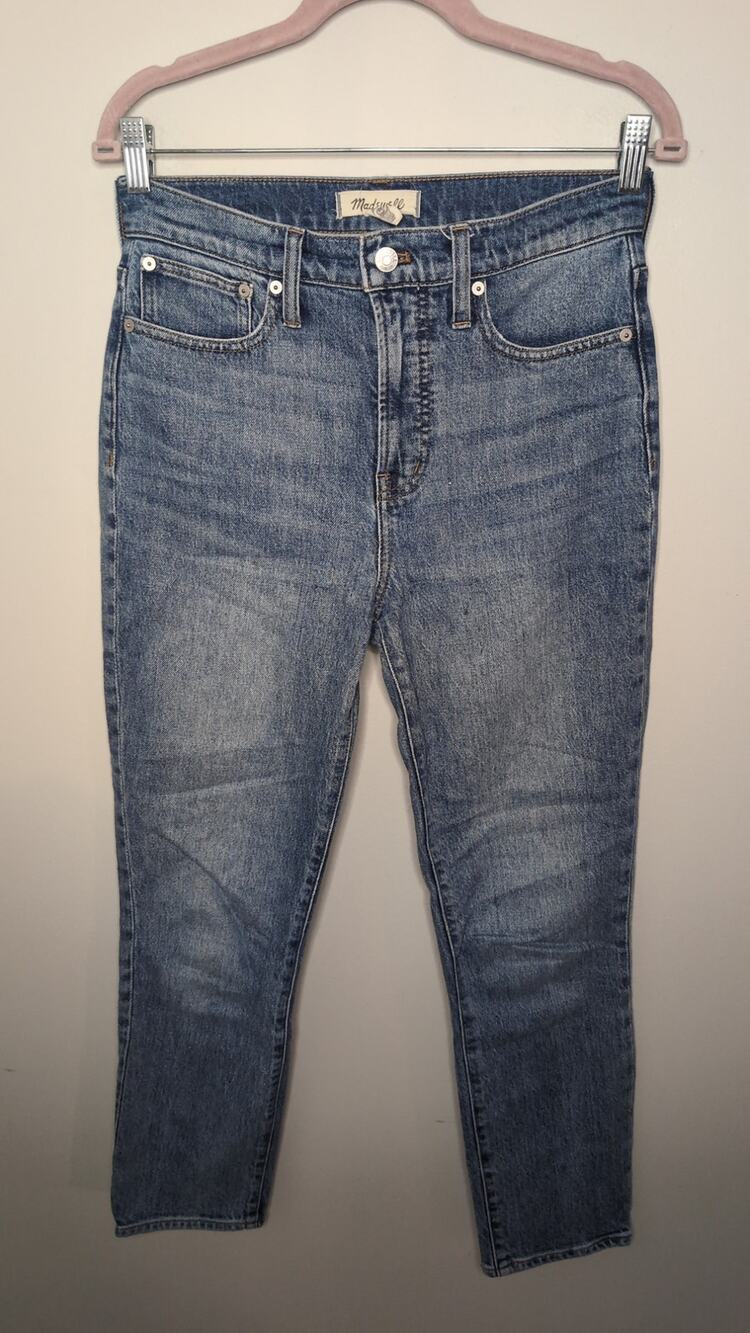 Madewell The Perfect Vintage Jeans 26 High Rise Straight Leg Blue